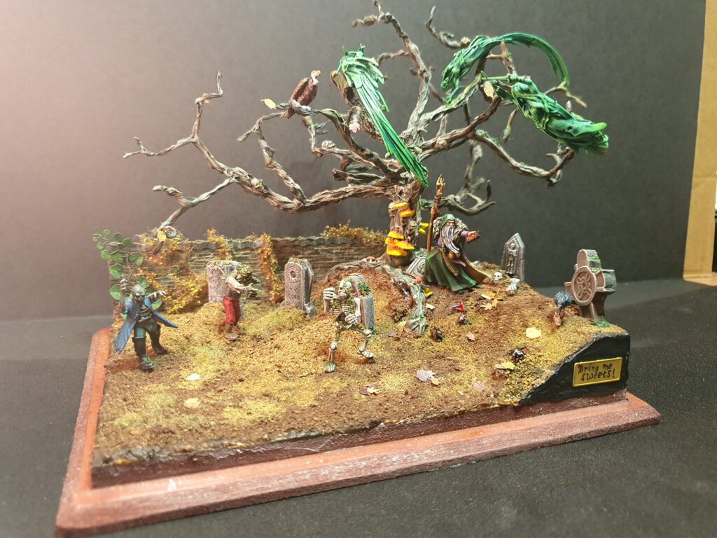 Halloween Diorama "Bring me sweets"; a necromancer ordering his undead minions to go trick 'n' treating.